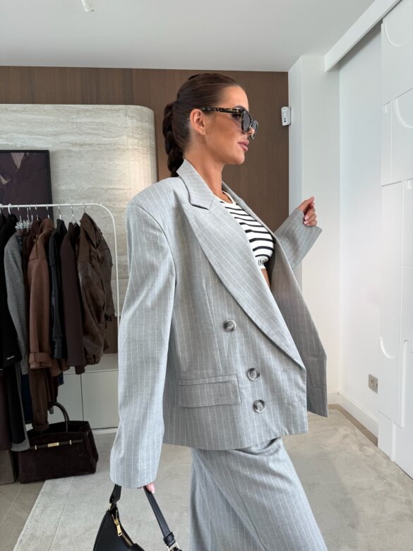 Marynarka Sindela w paski szara