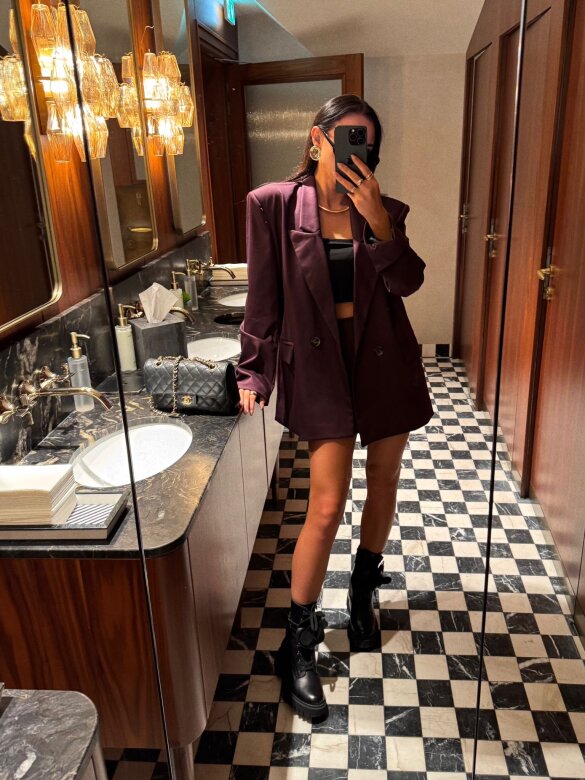 Marynarka Dreysa burgundowa