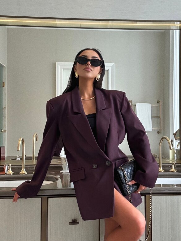 Marynarka Dreysa burgundowa