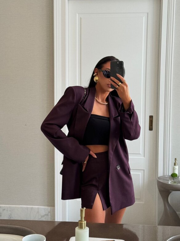 Marynarka Dreysa burgundowa