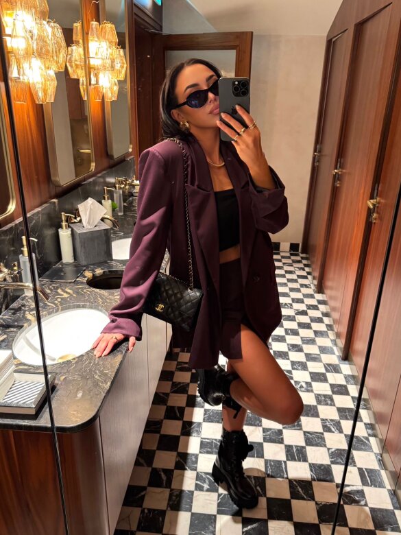 Marynarka Dreysa burgundowa