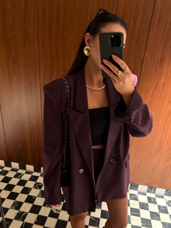 Marynarka Dreysa burgundowa