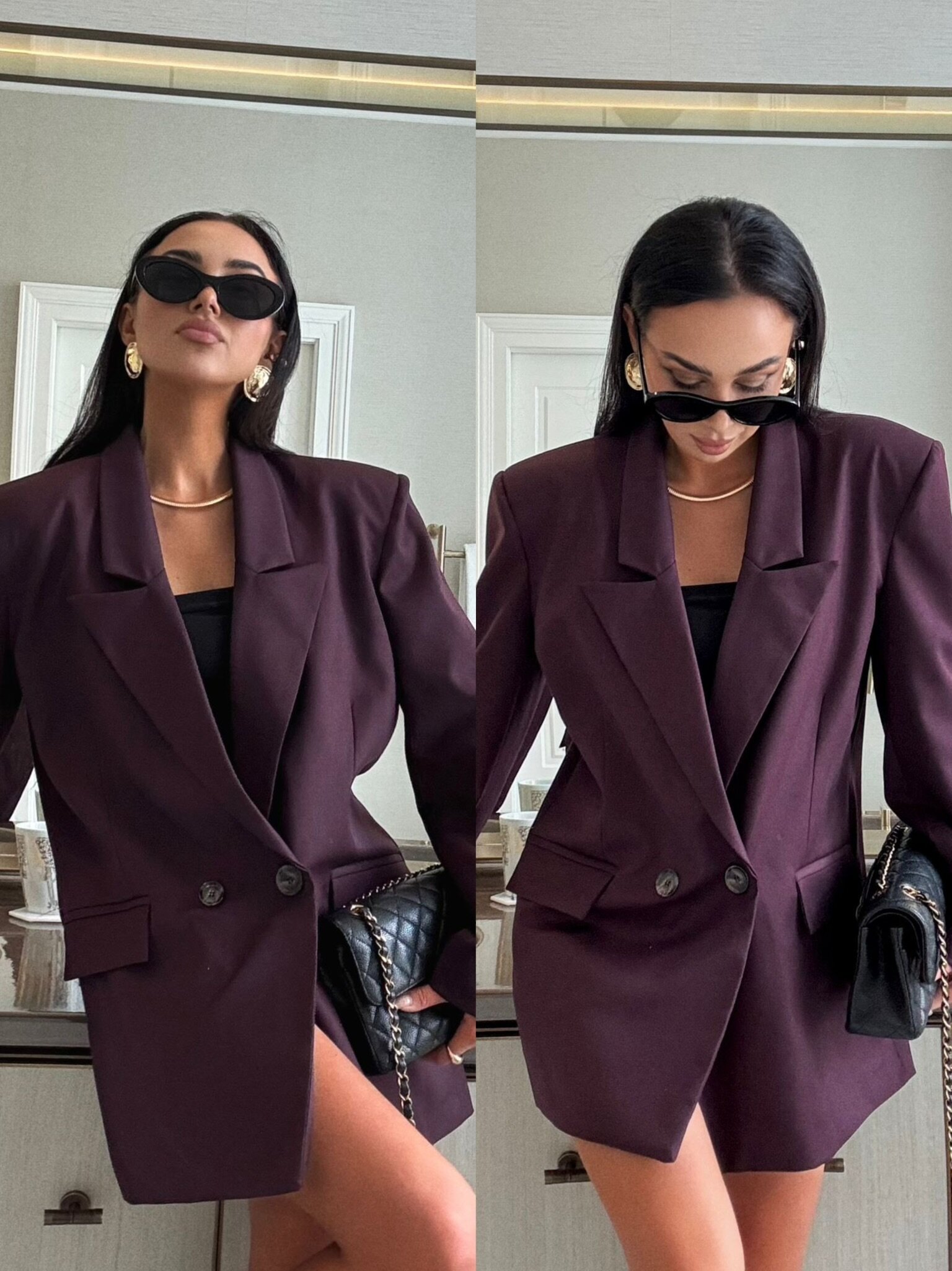 Marynarka Dreysa burgundowa