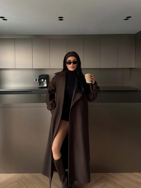 Coat Raven chocolate