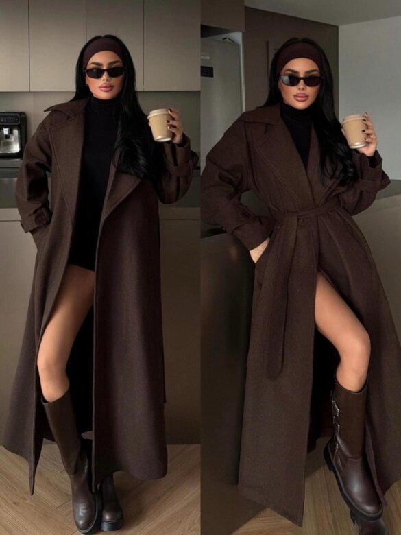 Coat Raven chocolate