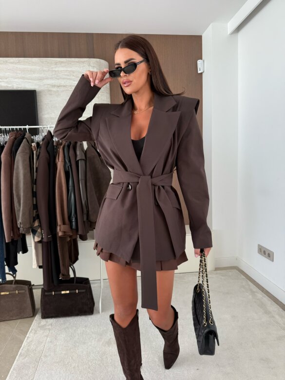 Marynarka Fashion Outline czekoladowa