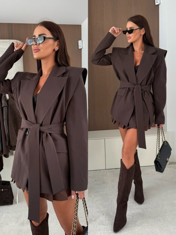 Marynarka Fashion Outline czekoladowa