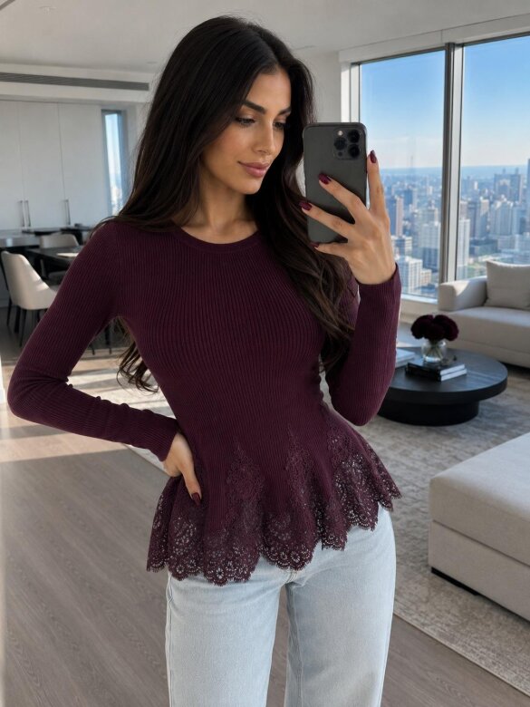 Blouse Perru plum