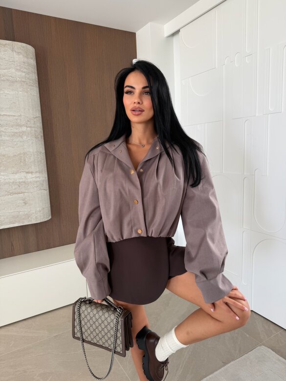 Kurtka Kira bombka latte