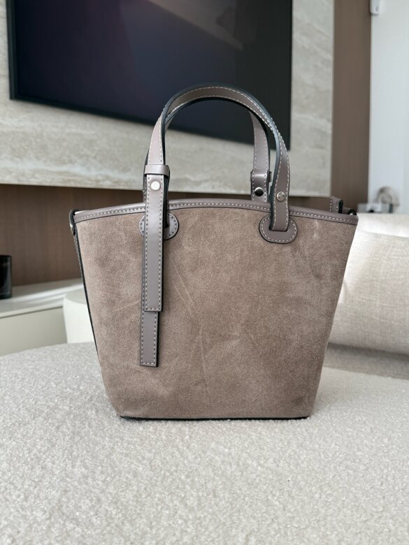 Bag Eleganza natural suede taupe