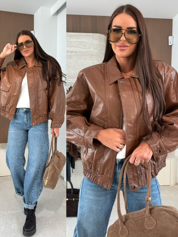 Kurtka Fancy Look czekoladowa