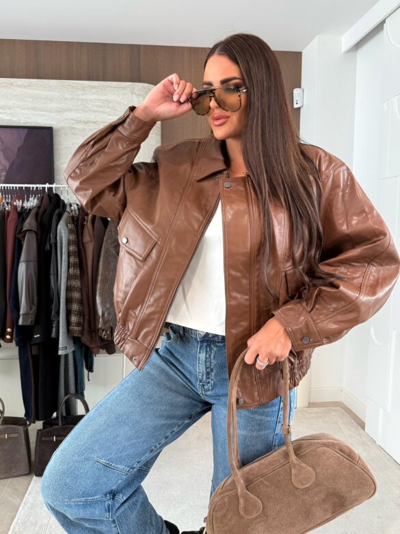 Kurtka Fancy Look czekoladowa