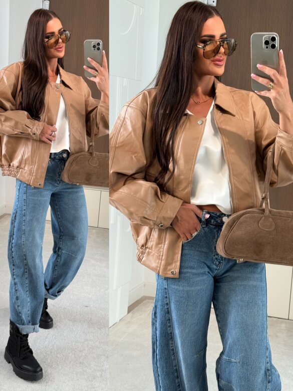 Kurtka Fancy Look karmelowa 