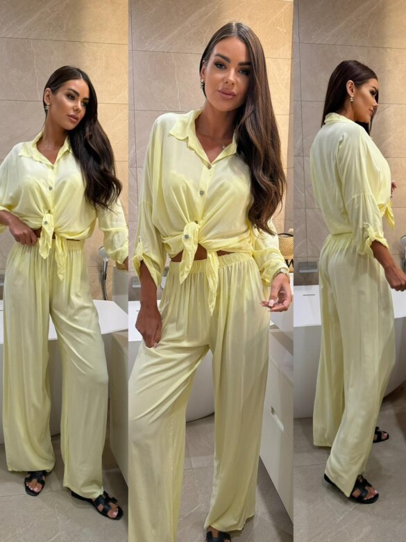 Komplet 2w1 Barozzi II 100% wiskoza butter yellow