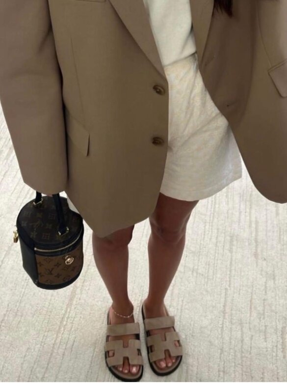 Klapki Hot Summer zamszowe beżowe 