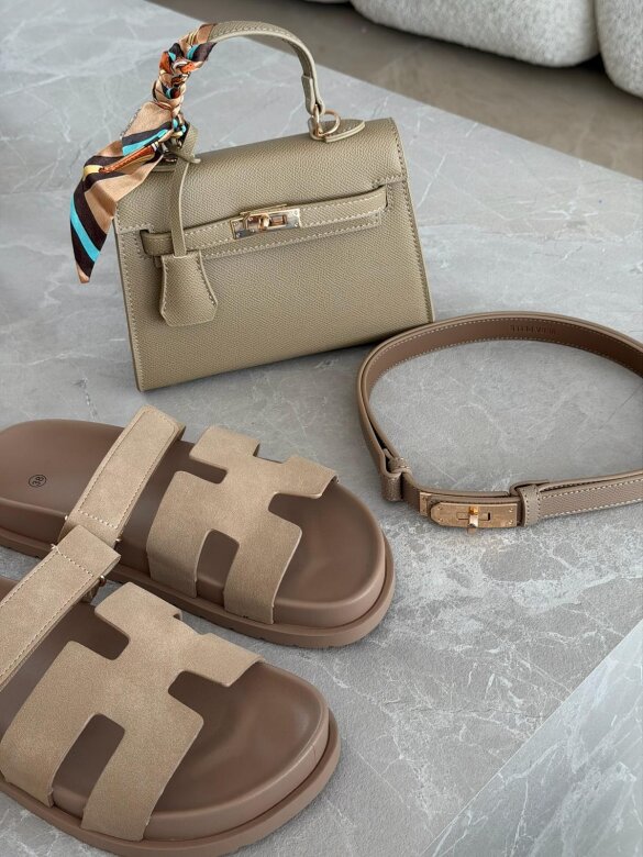 Klapki Hot Summer zamszowe beżowe 