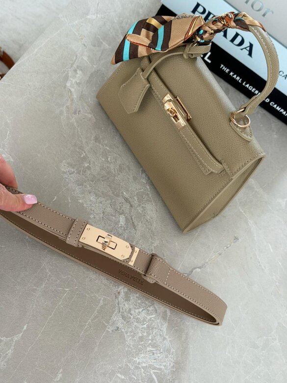 Pasek Velluto eko skóra latte 