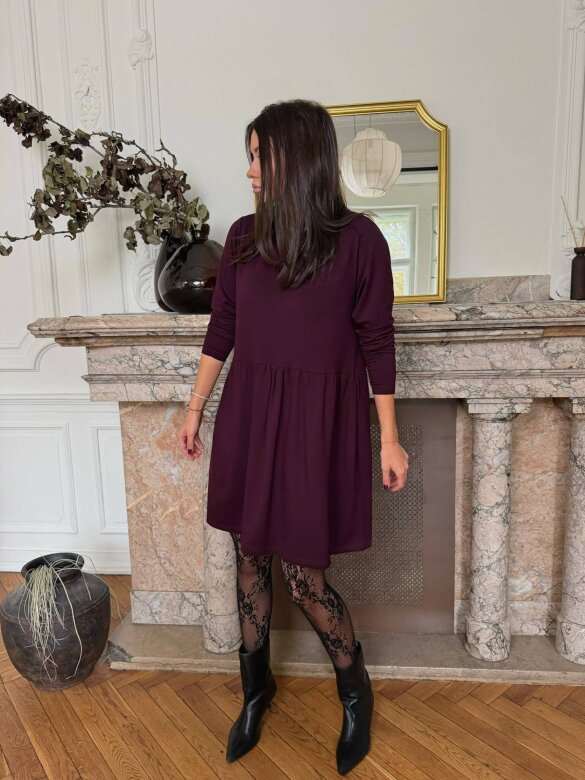 Dress Anastio with viscose claret