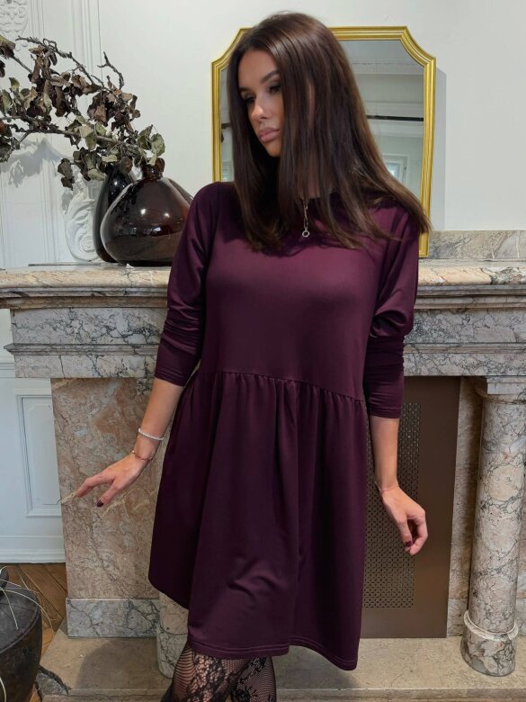 Dress Anastio with viscose claret
