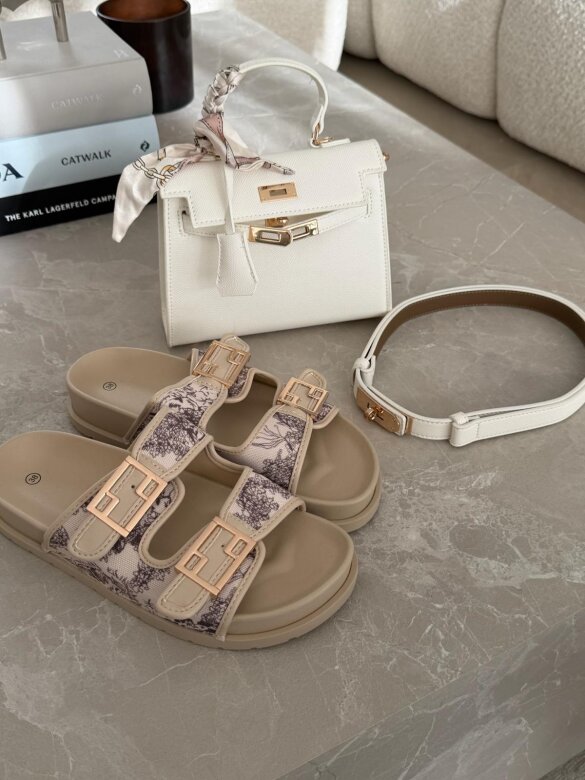 Pasek Velluto eko skóra biały 