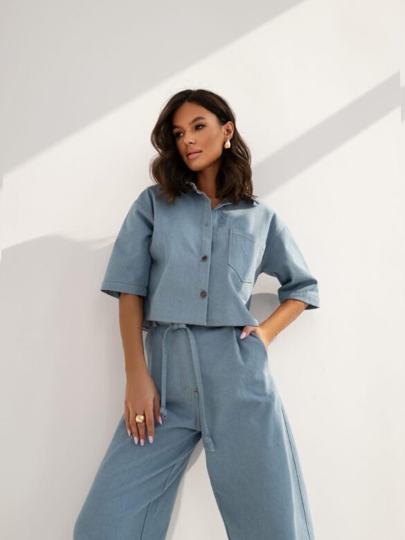 Komplet 2w1 Miko jeans jasnoniebieski 