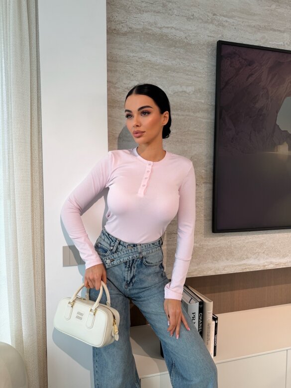 Bluzka Ligio longsleeve pudrowa