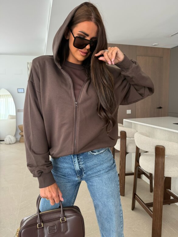 Bluza Leroy dresowa czekoladowa