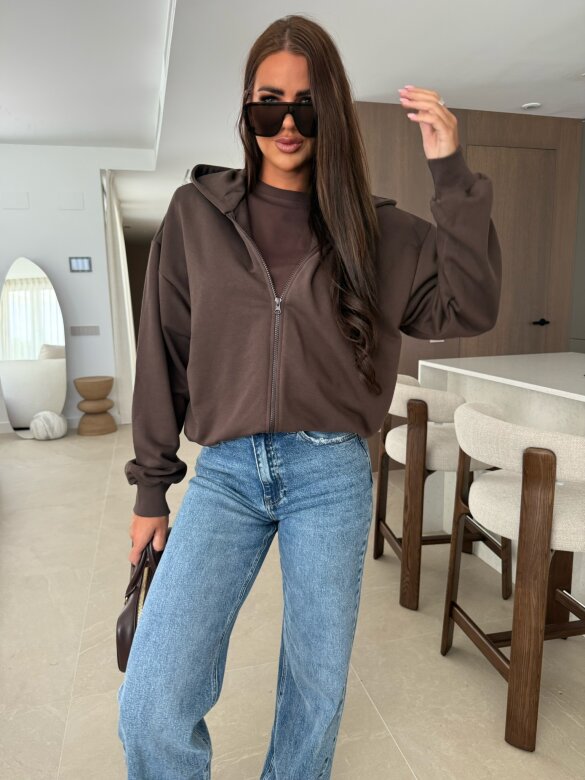 Bluza Leroy dresowa czekoladowa