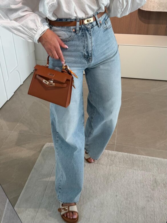 Pasek Velluto eko skóra brązowy 