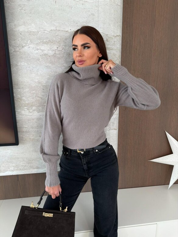 Golf Sorelli z wełną alpaki latte 