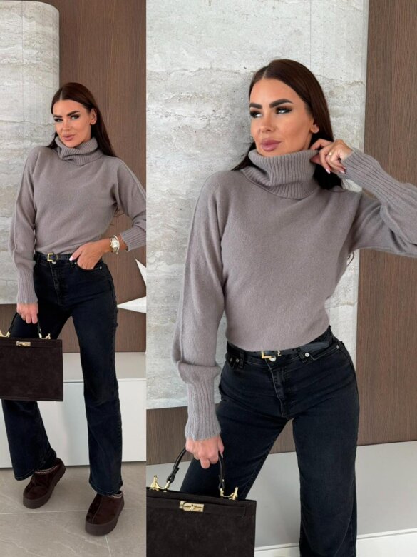 Golf Sorelli z wełną alpaki latte 