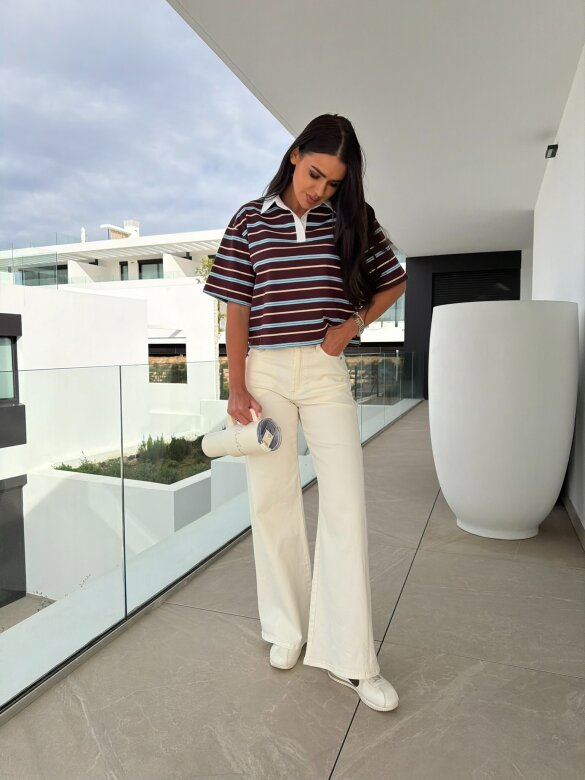 Spodnie Pinno jeans ecru