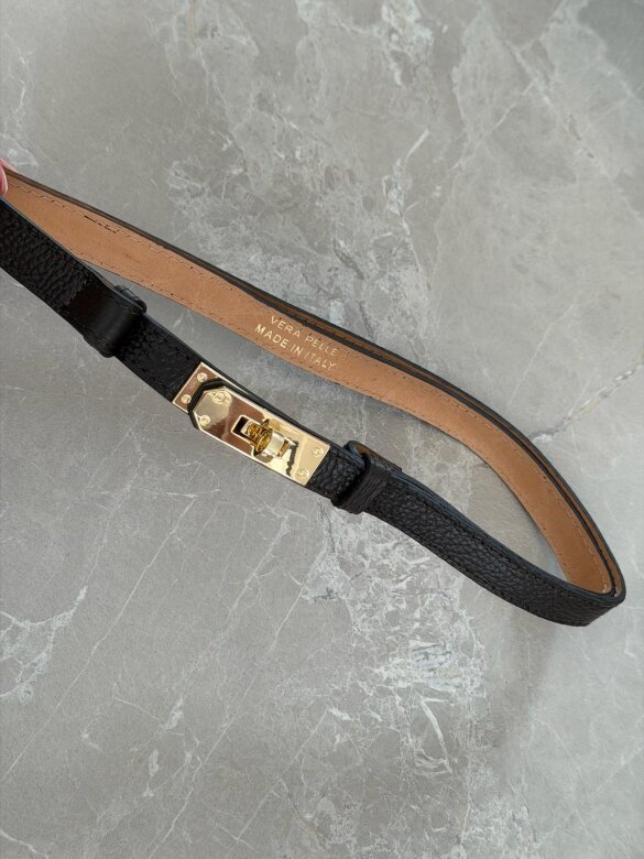 Pasek Velluto eko skóra czekoladowy 