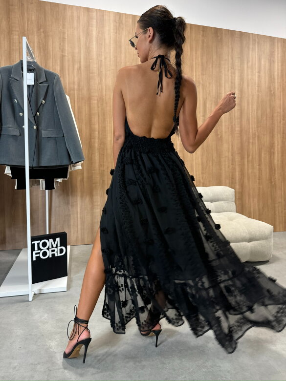 Sukienka Empire maxi czarna