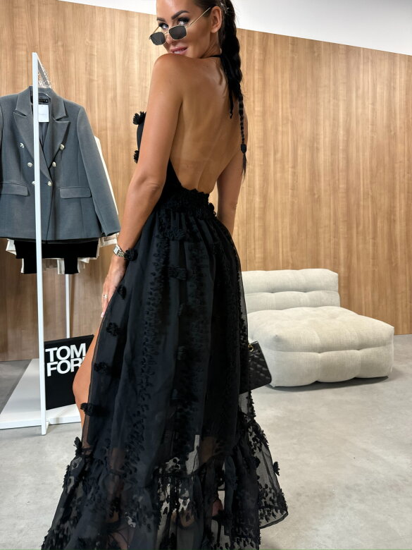 Sukienka Empire maxi czarna