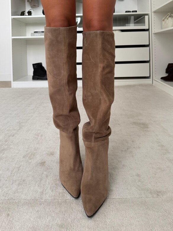 Boots Labell suede beige