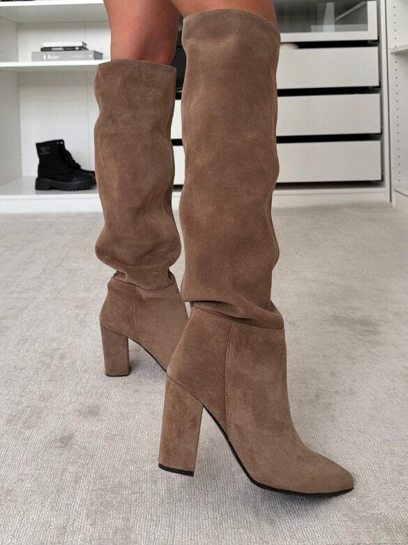 Boots Labell suede beige