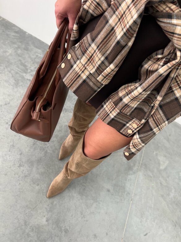 Kozaki Labell zamszowe beżowe