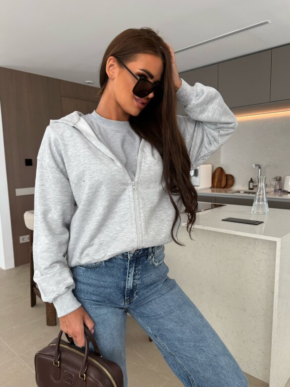 Bluza Leroy dresowa szara 