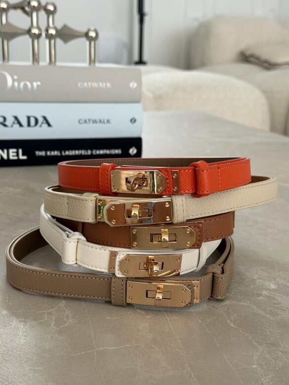 Pasek Velluto eko skóra jasnobeżowy 