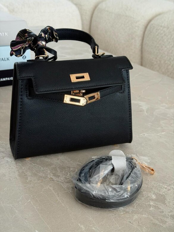 Torebka Nerina mini z apaszką czarna