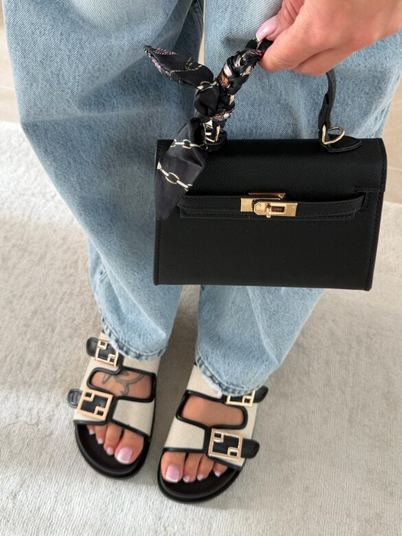 Torebka Nerina mini z apaszką czarna