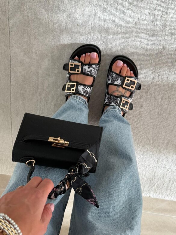 Torebka Nerina mini z apaszką czarna