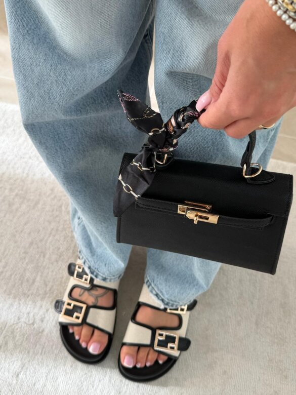 Torebka Nerina mini z apaszką czarna