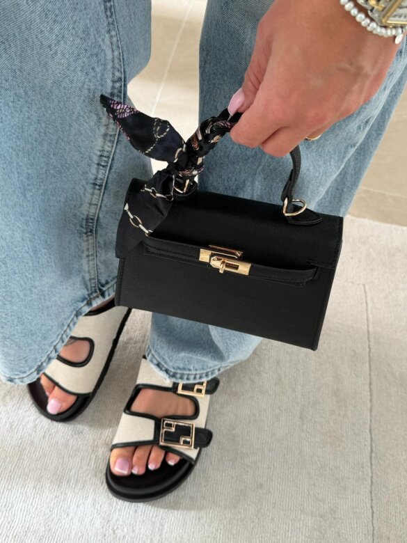 Torebka Nerina mini z apaszką czarna