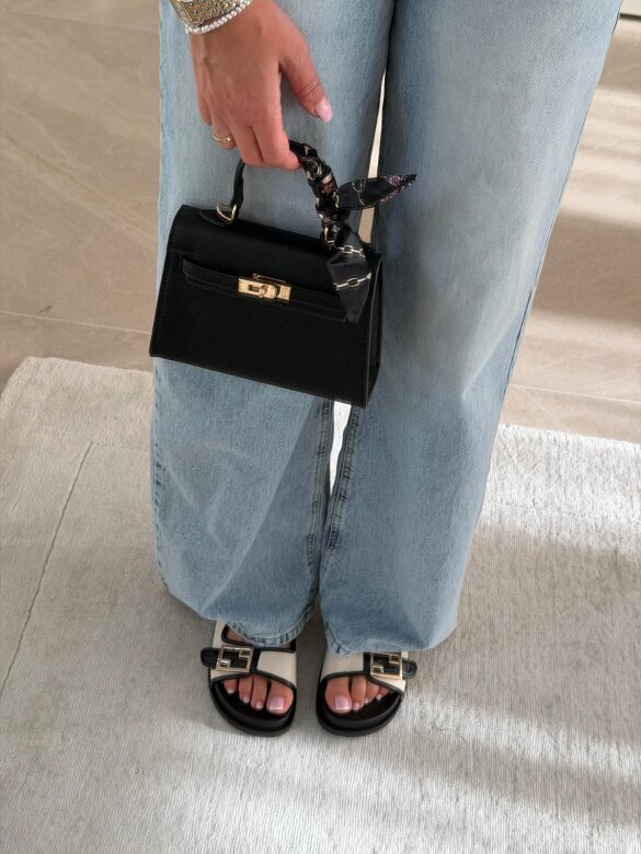 Torebka Nerina mini z apaszką czarna