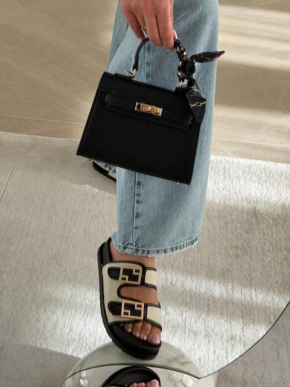 Torebka Nerina mini z apaszką czarna