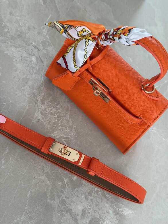 Torebka Nerina mini z apaszką pomarańczowa