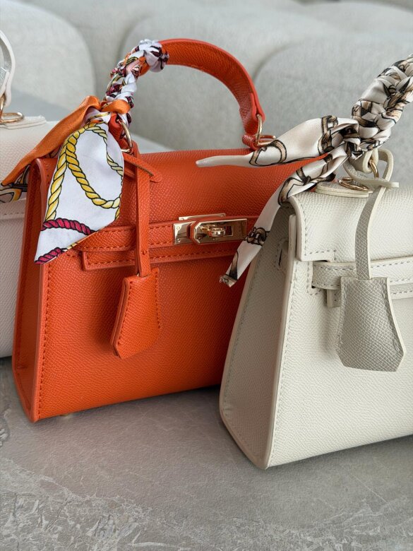 Torebka Nerina mini z apaszką pomarańczowa