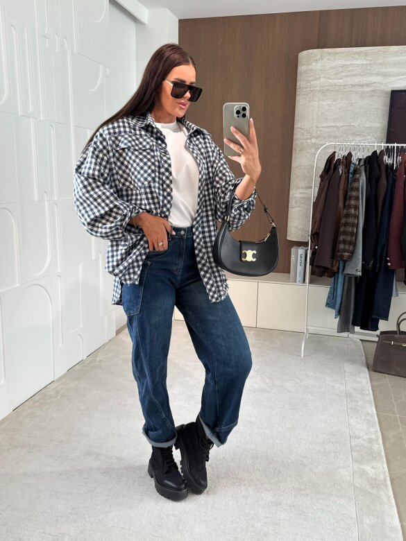 Koszula Hero w kratę niebiesko-biała 